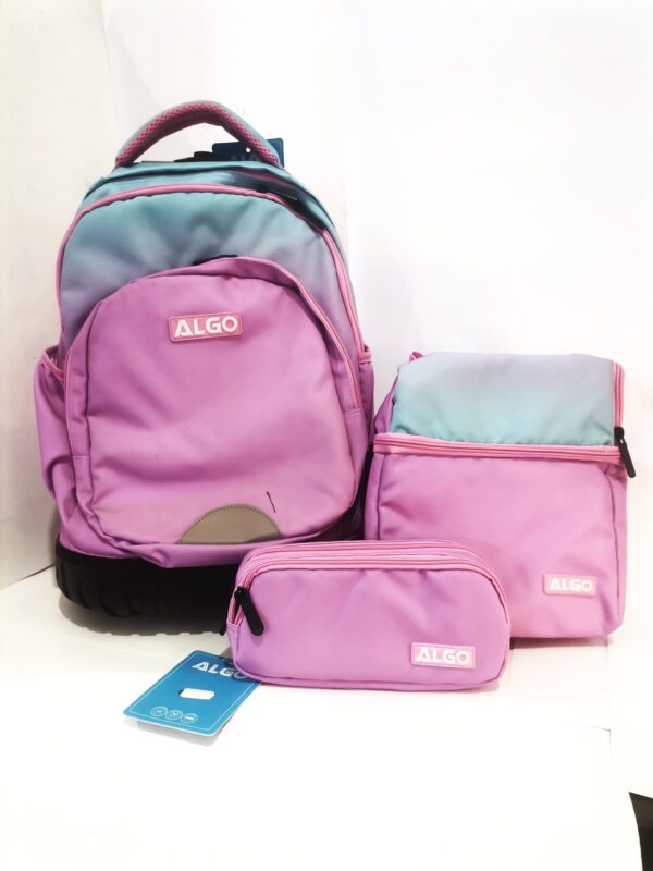 Cartable à roulettes scolaire trolley ROSE - Image 3