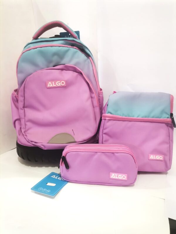 Cartable à roulettes scolaire trolley ROSE - Image 5