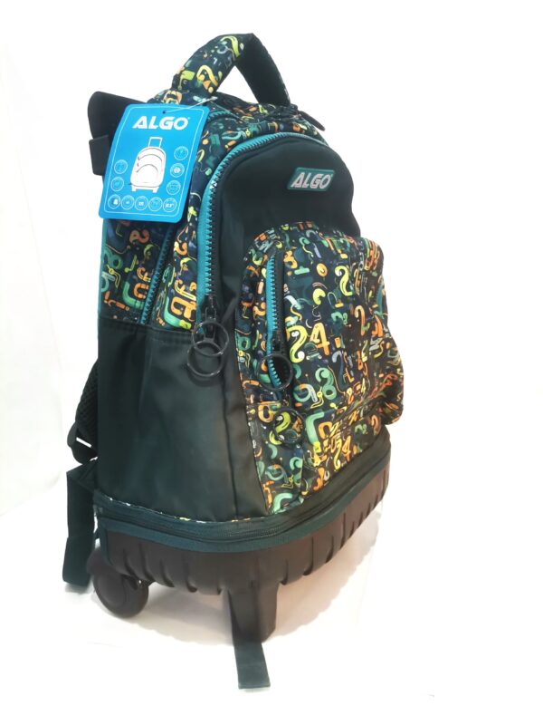 Cartable scolaire trolley avec roulettes détachable - Image 3