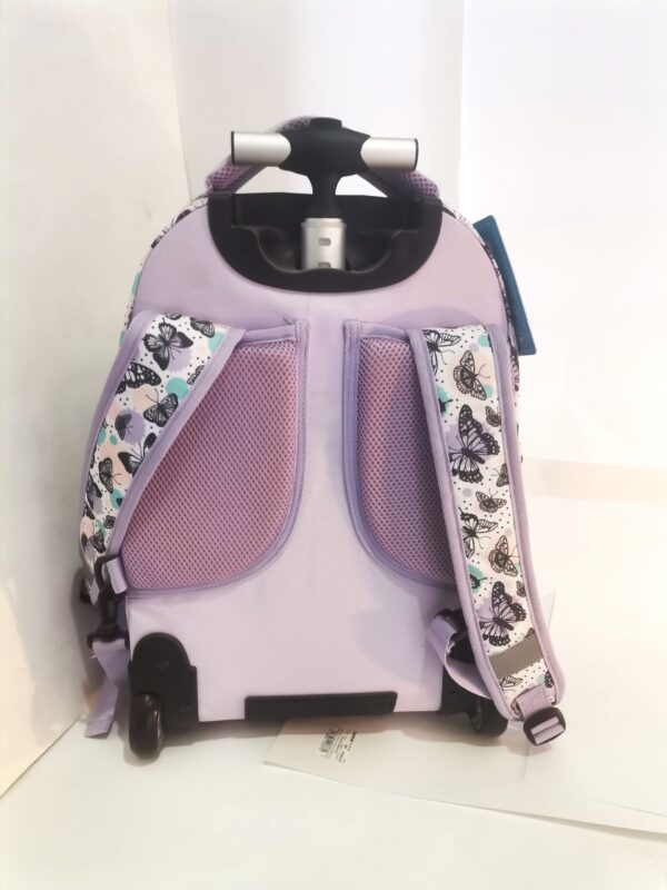Cartable à roulettes scolaire trolley papillon - Image 2