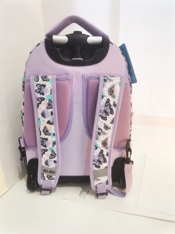 Cartable à roulettes scolaire trolley papillon - Image 3